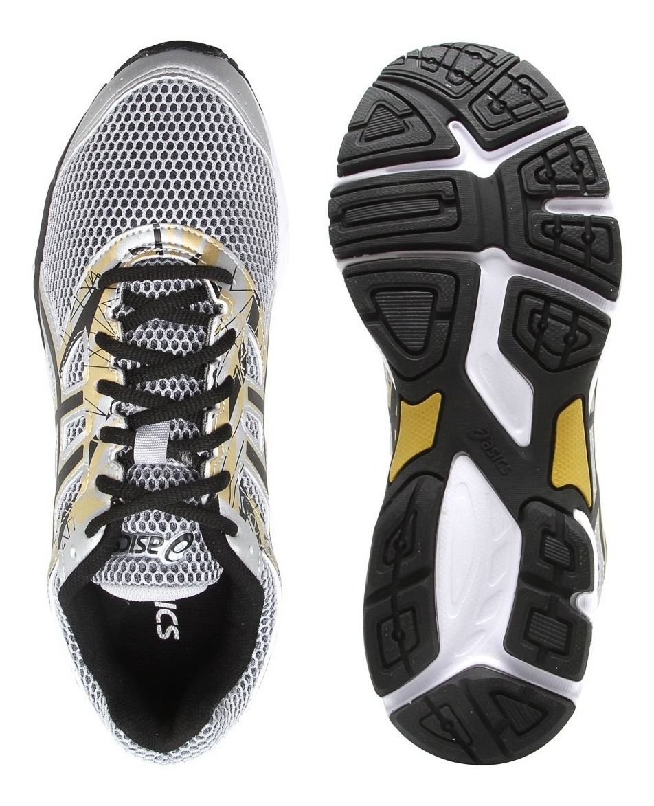 Tênis Asics Gel Excite 4 Masculino Prata /dourado Lançamento - R$ 213,90 em Mercado Livre