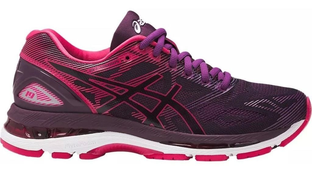 asics nimbus 19 feminino cinza