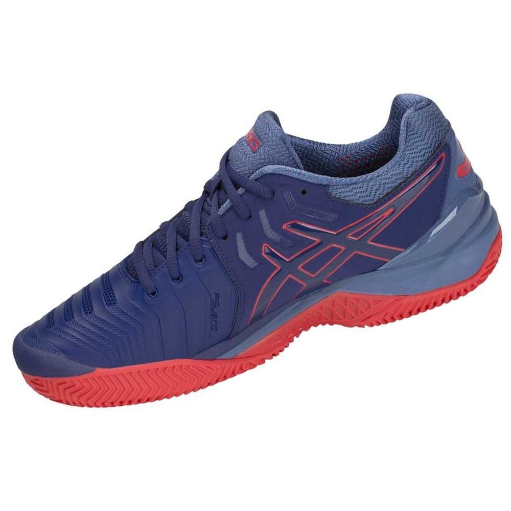Tênis Asics Gel Resolution 7 Clay - Azul Com Vermelho - R$ 599,90 em Mercado Livre