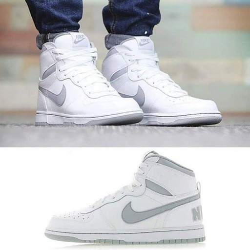 tênis big nike high couro branco cano alto