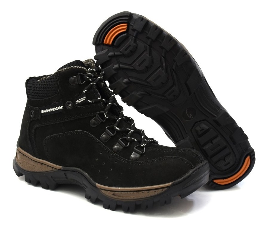 Tênis Bota Coturno Adventure Trilha Rapel Caminhada De Couro - R$ 96,00 em Mercado Livre