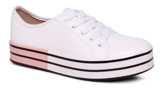 Tênis Casual Feminino Plataforma Flatform Original - R$ 90,00 em Mercado Livre