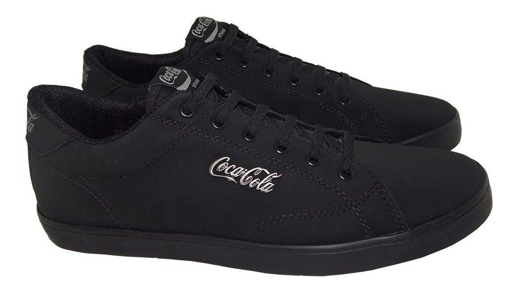 tenis todo preto coca cola