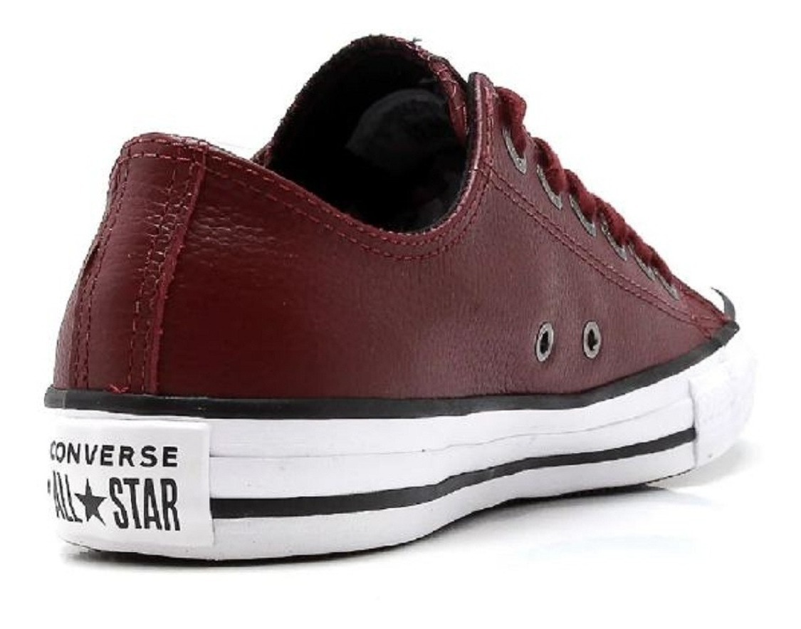 all star bordo couro