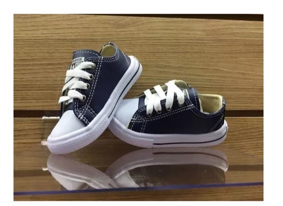 converse couro infantil