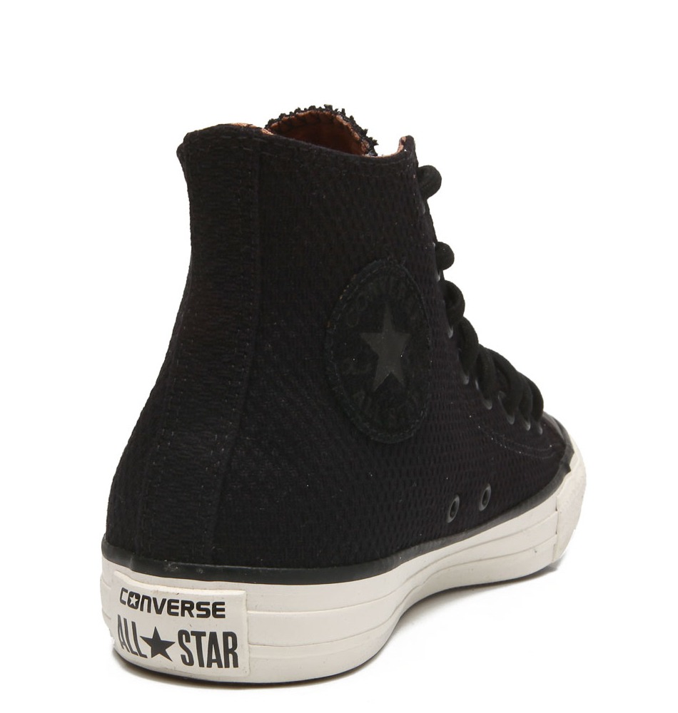 converse all star cano medio preto