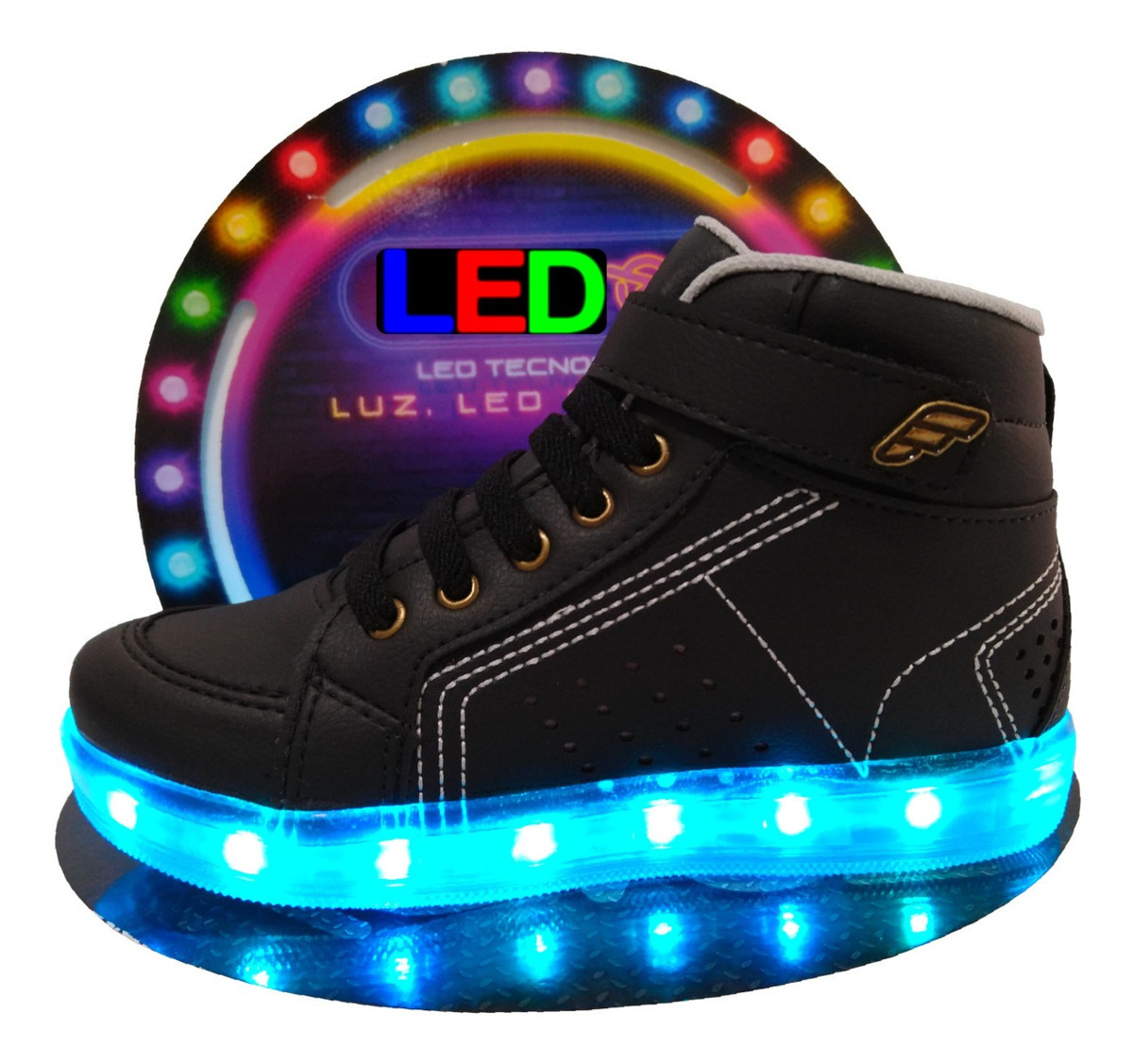 tenis de led masculino mercado livre