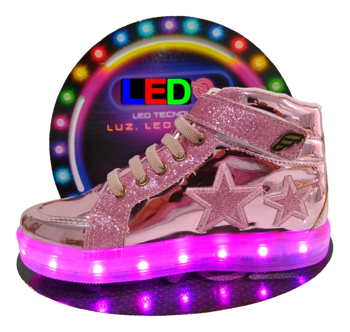 Tênis De Led Infantil Recarregável New Light Alves Alves - R$ 159,00 em Mercado Livre