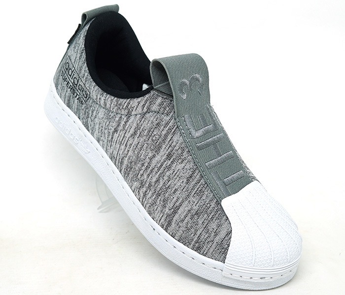 tenis adidas superstar slip on cinza