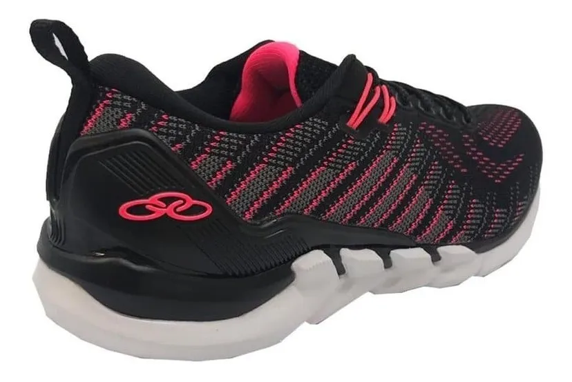 uhhu | Tênis Feminino Olympikus Quest Preto Com Rosa Choque - R$ 219,95