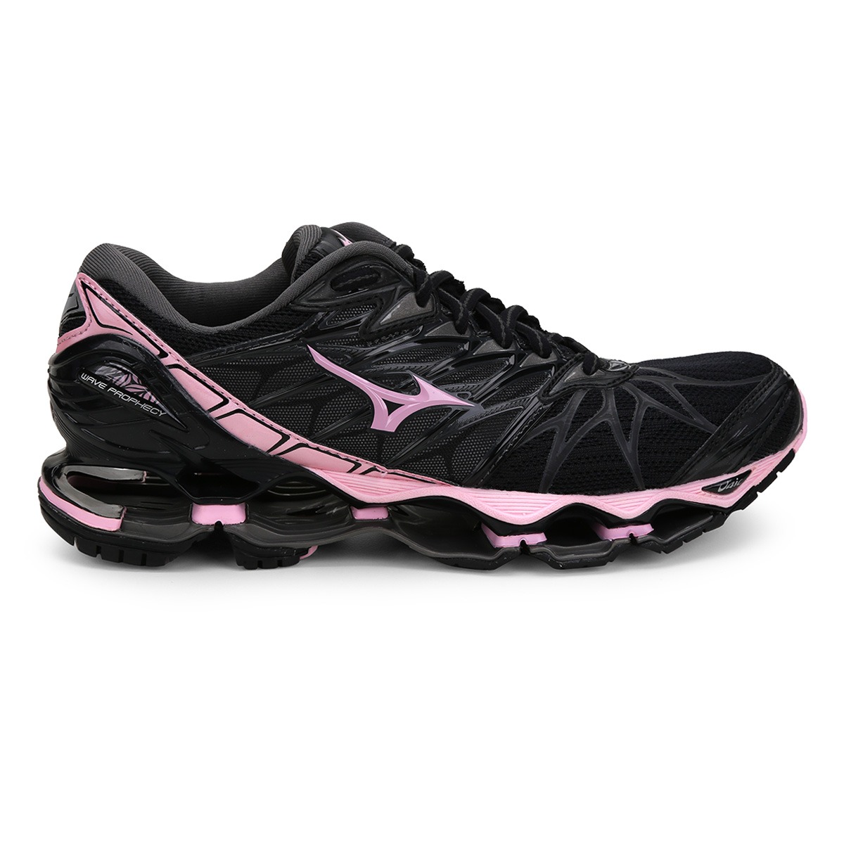 mizuno preto e rosa feminino