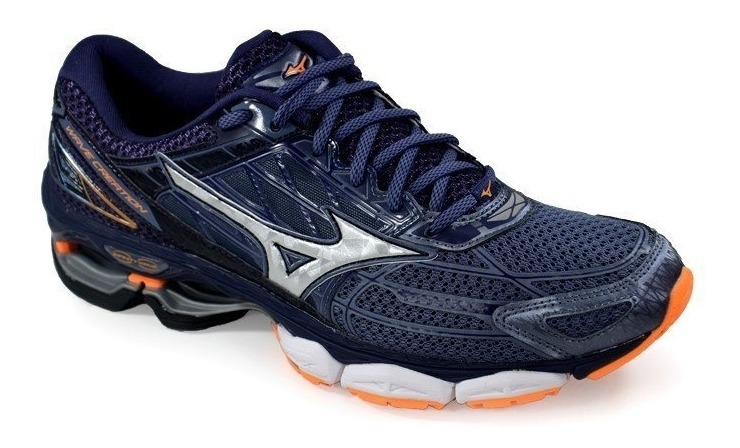 mizuno laranja e azul