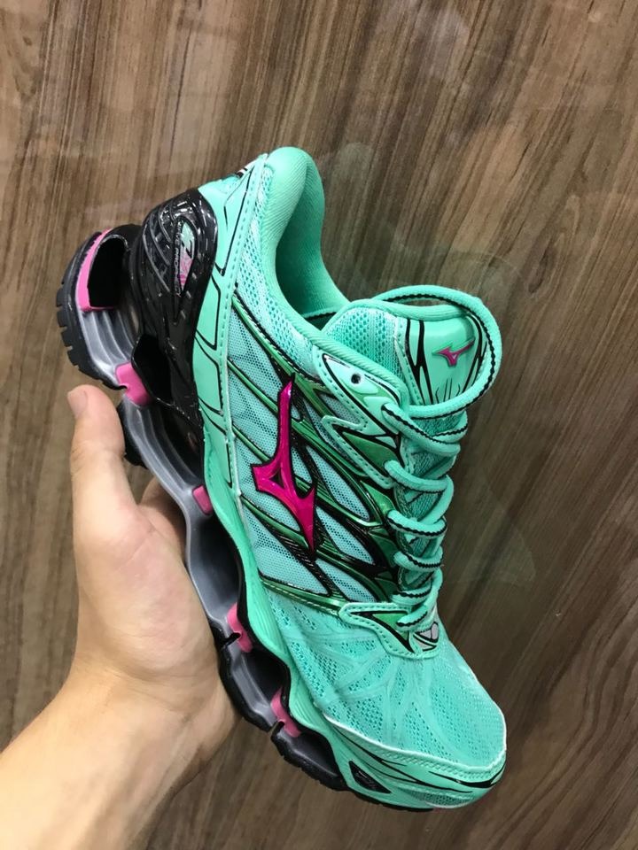 Tênis Mizuno Wave Prophecy 7 Verde E Rosa - R$ 699,00 em Mercado Livre