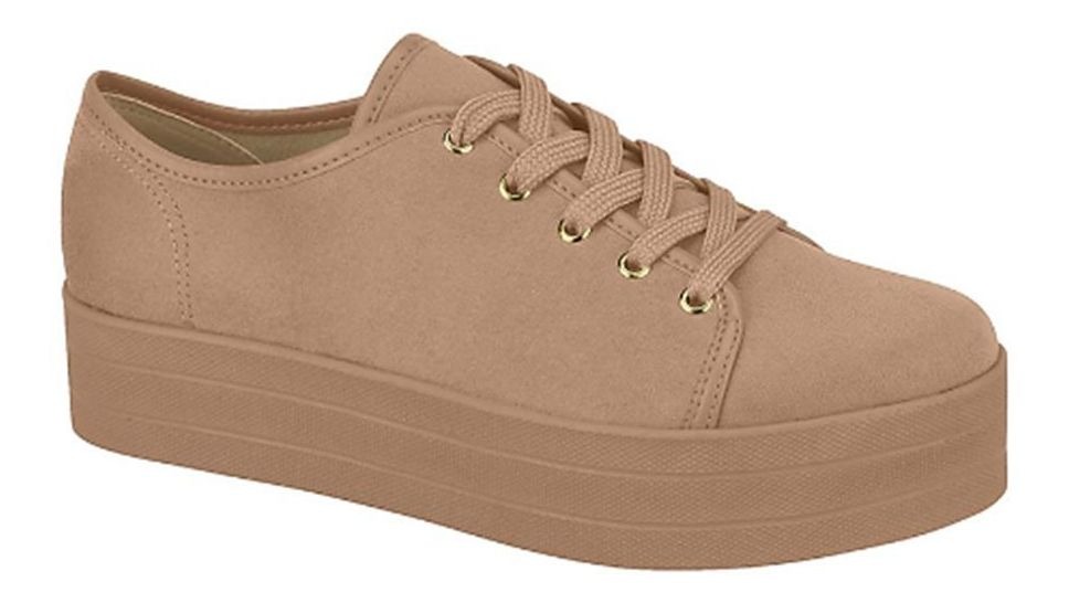 Tênis Moleca Macio Camurça Plataforma 010644 - R$ 129,16 em Mercado Livre