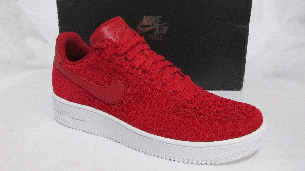 Tênis Nike Air Force 1 Low Premium Flyknit Red Original Tênis Nike Air Force 1 Low Premium Flyknit Red Original