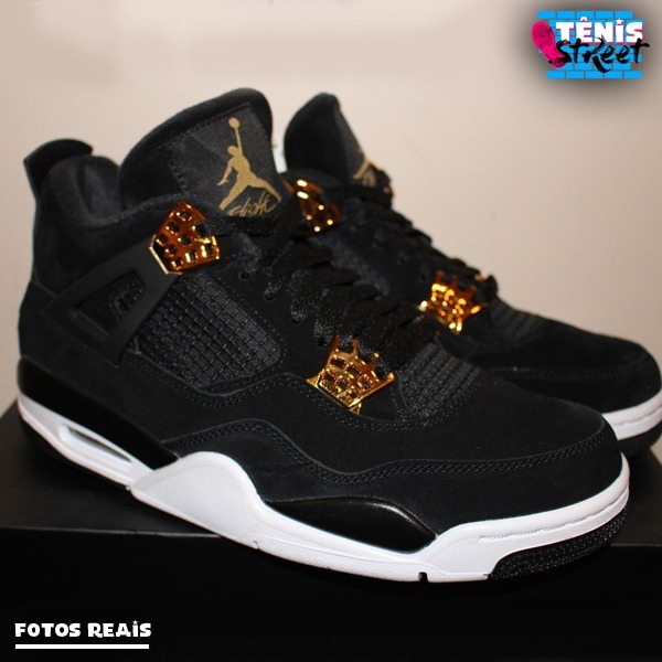 air jordan 4 preto e dourado