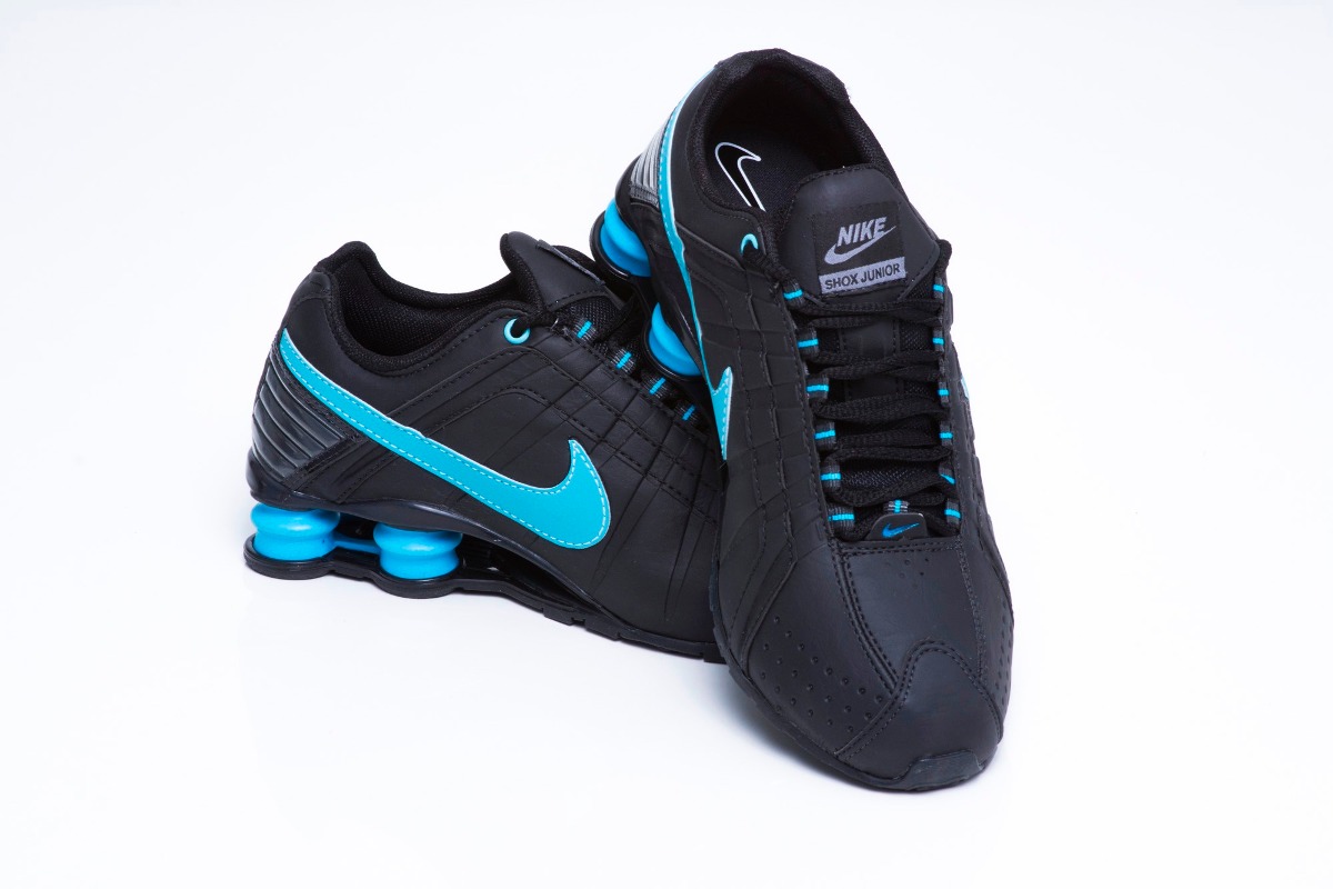 nike shox junior preto e verde agua nike shox junior preto e verde agua