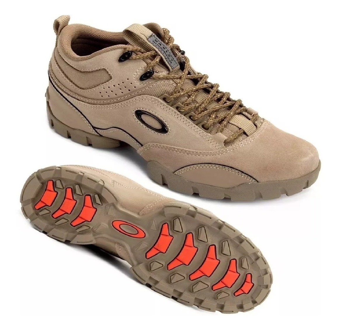 Tênis Okiley Marrom Bege Couro Cano Alto Modoc Flak Low - R$ 239,99 em Mercado Livre