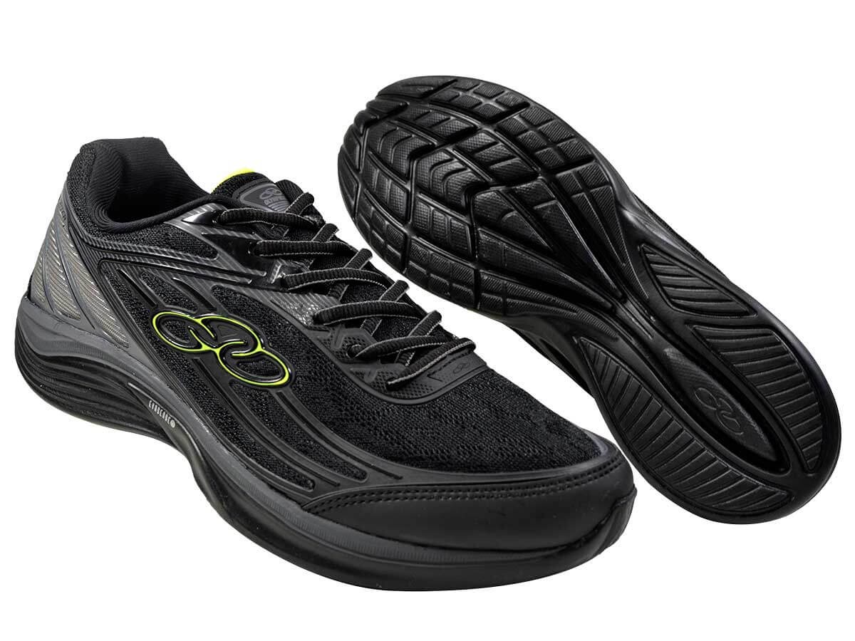 tenis preto masculino para corrida