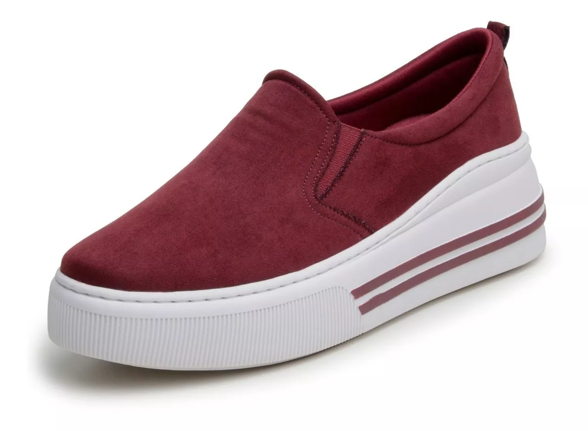 slip on feminino plataforma