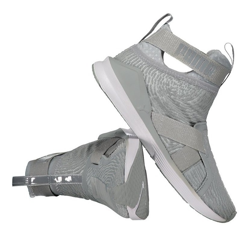 Tênis Puma Fierce Strap Flocking Feminino Cinza - R$ 239,90 em