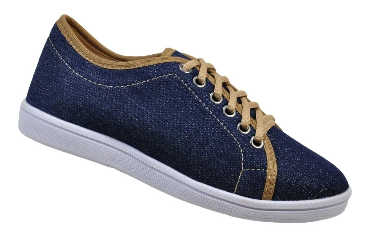 Tênis Sapatenis Casual Feminino Original Leila Soares Ref800 - R$ 39,00 em Mercado Livre