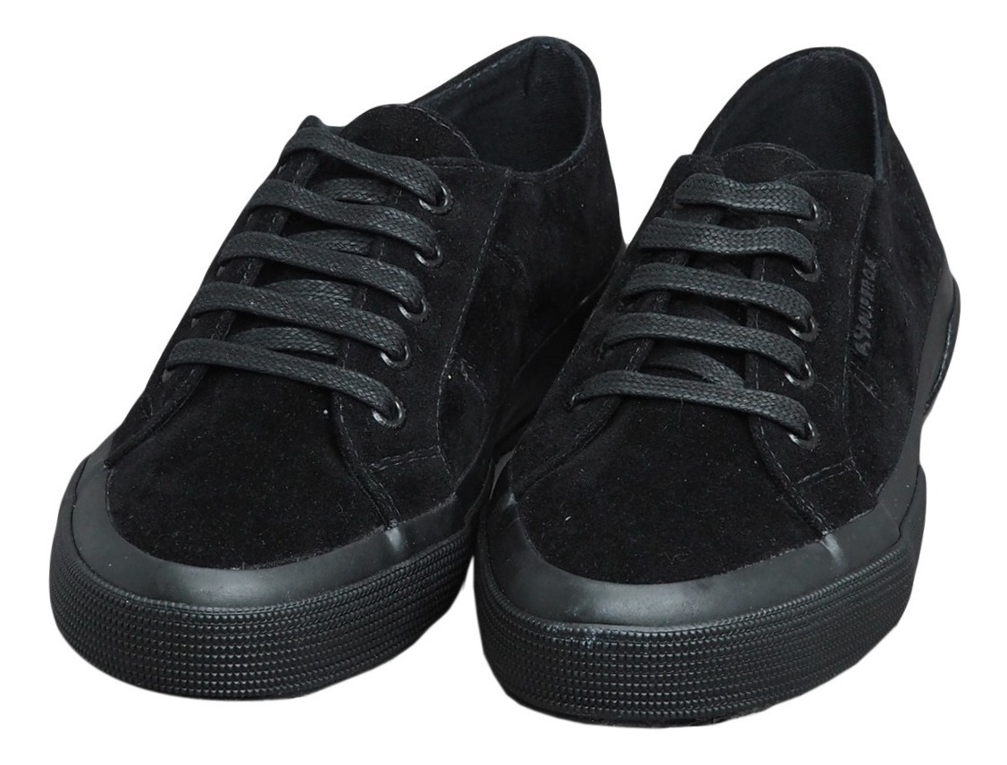 superga black suede