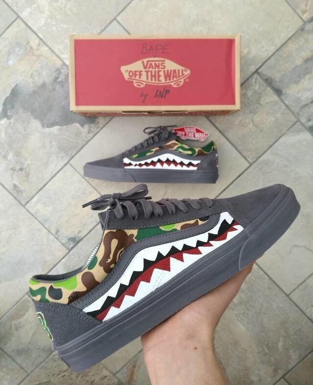 tenis vans bape