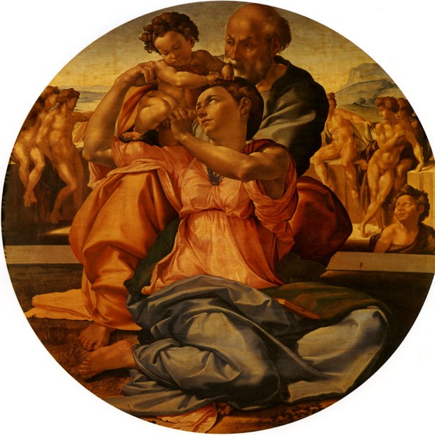 Tondo Doni Sagrada Família Pintor Michelangelo Tela Repro - R$ 128,00 ...
