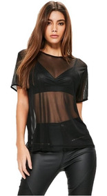 Remera Transparente - Remeras, Musculosas y Chombas para Mujer Microtul en Mercado Libre Argentina