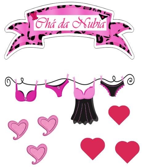 Topo De Bolo Chá De Lingerie (frete Grátis) - R$ 18,99 em Topo De Bolo Chá De Lingerie (frete Grátis) - R$ 18,99 em