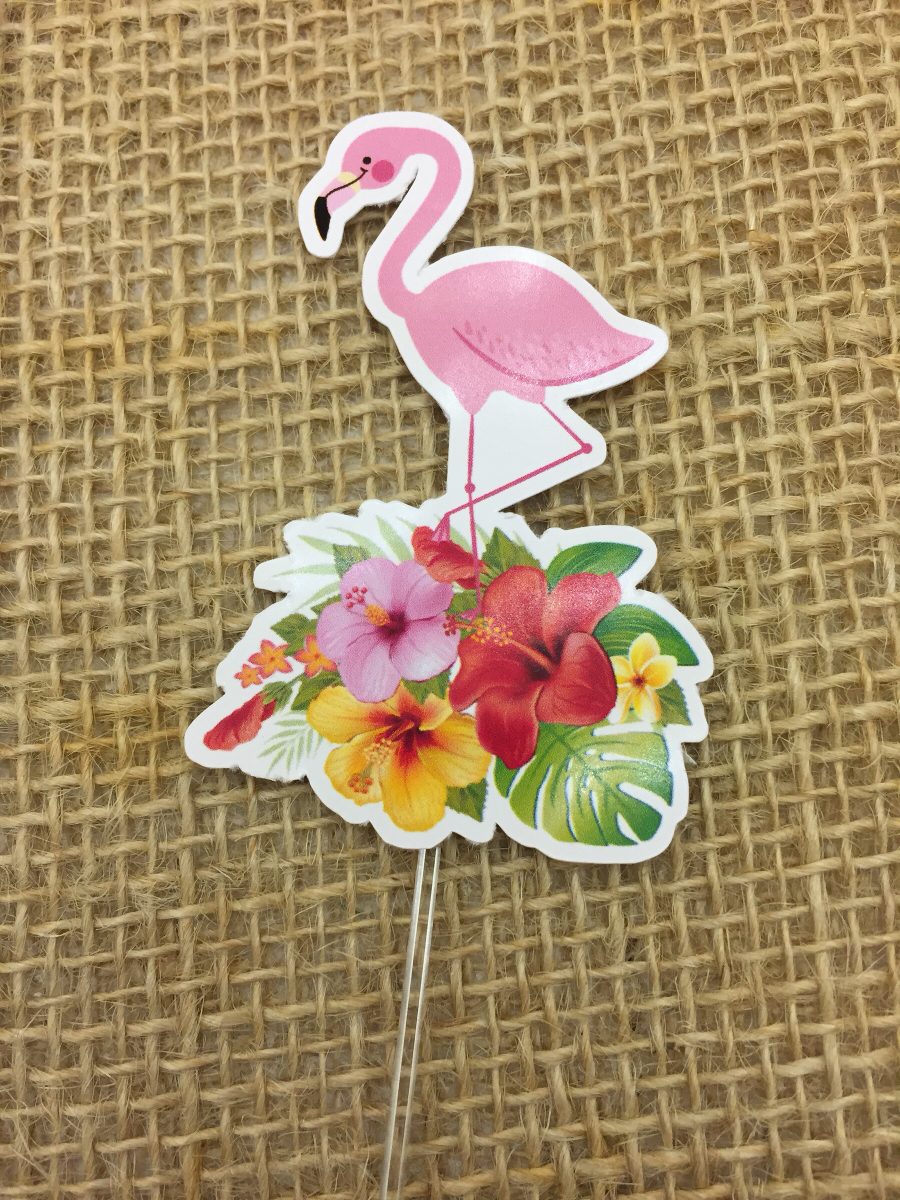 Topo (topper) De Bolo - Flamingo - R$ 26,00 em Mercado Livre