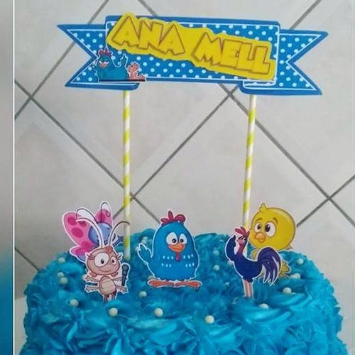 Topper De Bolo Galinha Pintadinha. - R$ 10,00 em Mercado Livre