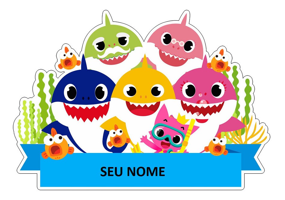 Tags Baby Shark Para Imprimir Topper Tag Topo De Bolo Baby Shark - R$ 22,00 em Mercado Livre