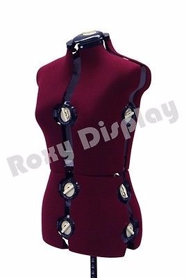 Torso De Maniquí Femenino Pequeno Ajustable Rojo - $ 4,850.00 en