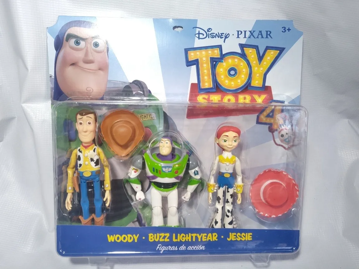 JUGUETERIA LOS SUEÑOS MAGICOS | Toy Story 4 Woody Y Buzz Lightyear Jessie Disney Pixar 3 Pz - $ 649.00