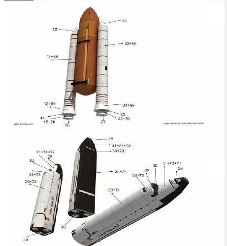 Transbordador Espacial Atlantis Para Armar En Papel - $ 39 