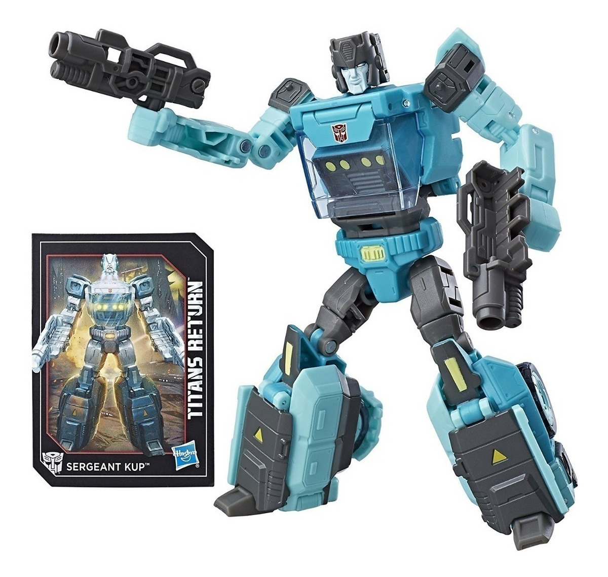 TRANSFORMERS TITANS RETURN Deluxe Flintlock /& Sergeant Kup and Card NEW