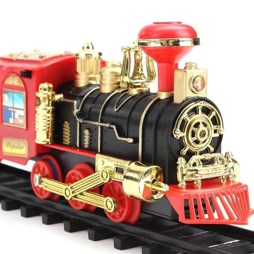 tren de juguete que tira humo