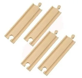 tren vias de madera