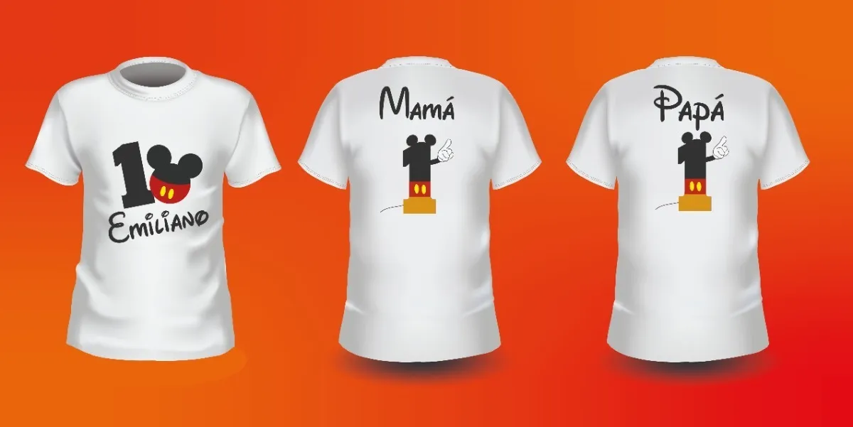 playeras mickey cumpleaños