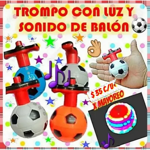 Trompo En Forma De Balón Con Luz Y Sonido Para Tus Fiestas
