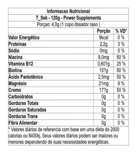 t_sek - 120g - power supplements