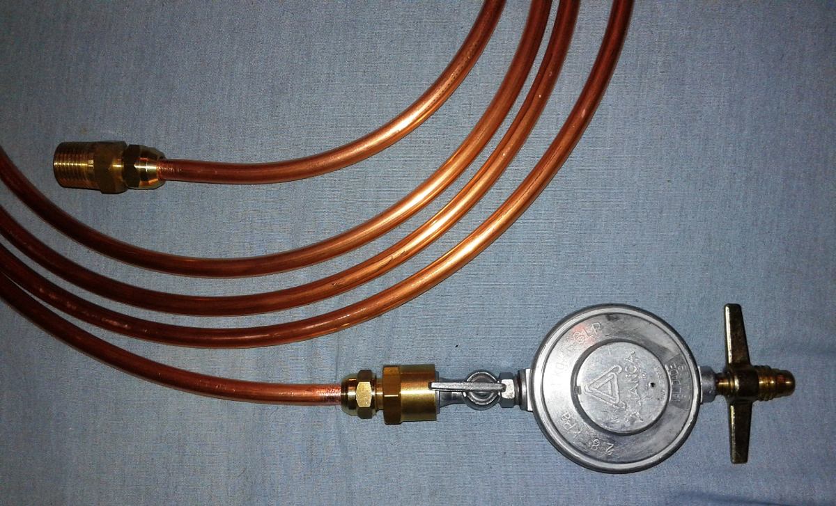 Tubulação De Cobre Para Gas Tubo De Cobre 3/8' Flex Gas 10mts + Registro + Adaptadores - R$ 285,99
