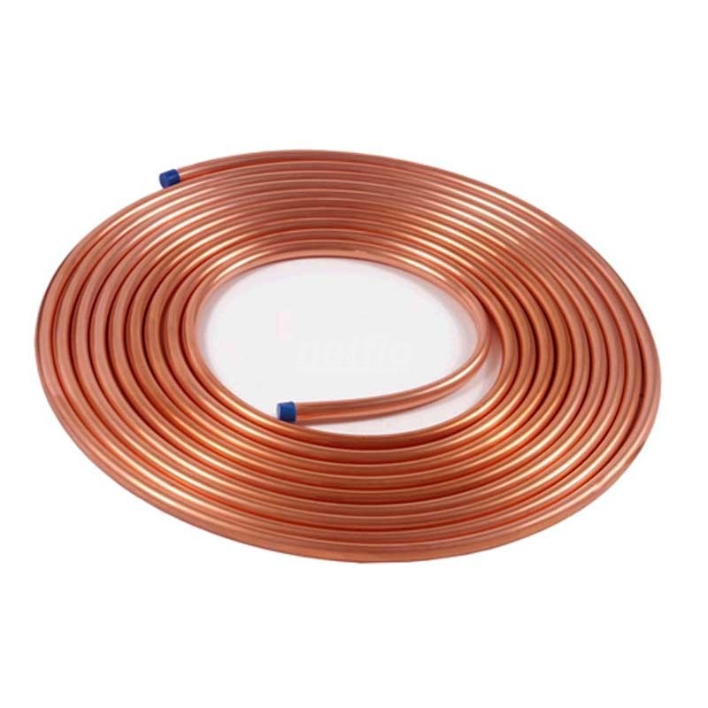 Tubulação De Cobre Para Gas Tubo De Cobre 3/8' Flexivel Gas Refrigeração 5mts Flangeado - R$ 126,99