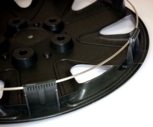 TuningPros WC-14-226-S 14-Inches-Silver Improved Hubcaps Wheel Skin Cover Set of 4