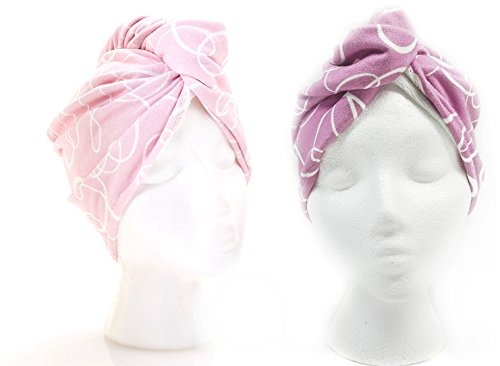 Turbie Twist Microfiber Hair Towel 2 Pack Signature Prints