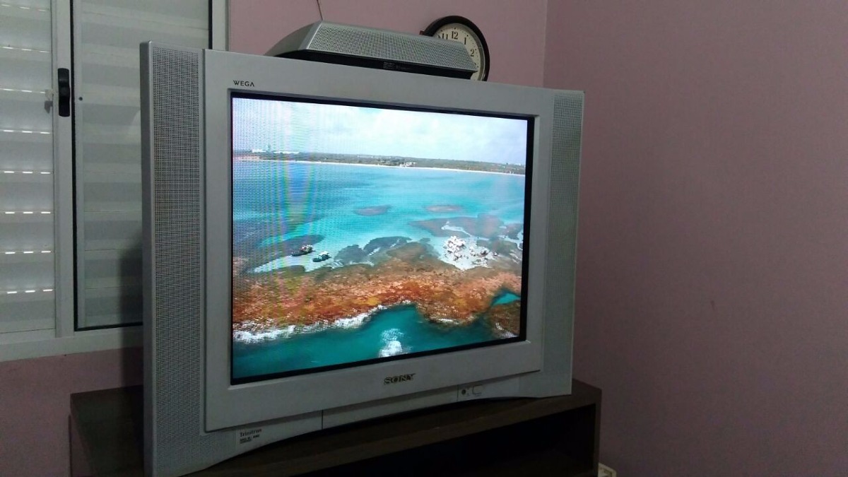 tv sony wega 29 top de linha subwoofer r 450 00 em mercado livre