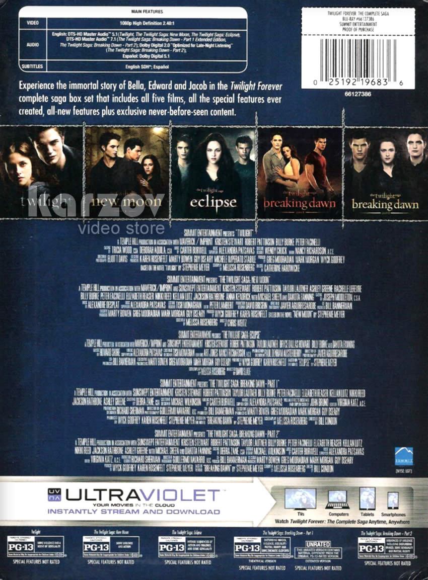 Twilight Forever The Complete Saga Crepusculo Blu-ray + Uv - $ 2,389.00