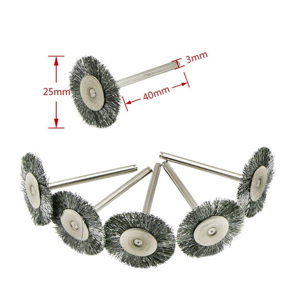 36 piezas de acero inoxidable ruedas de alambre  cepillos para mini t 